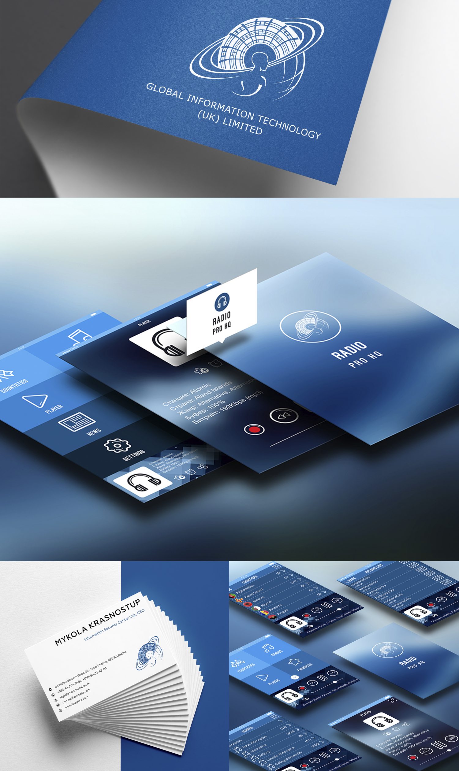 Global Information Technology branding CleverCrayon Design Studio